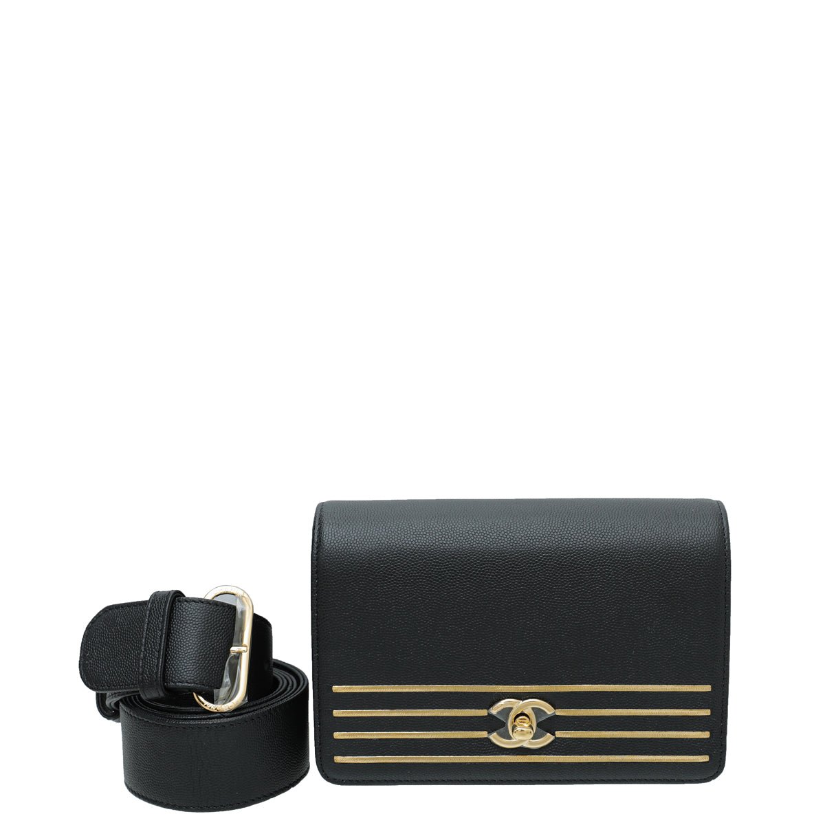 Chanel Black CC Captain Gold Belt Bag-Chanel-THE CLOSET