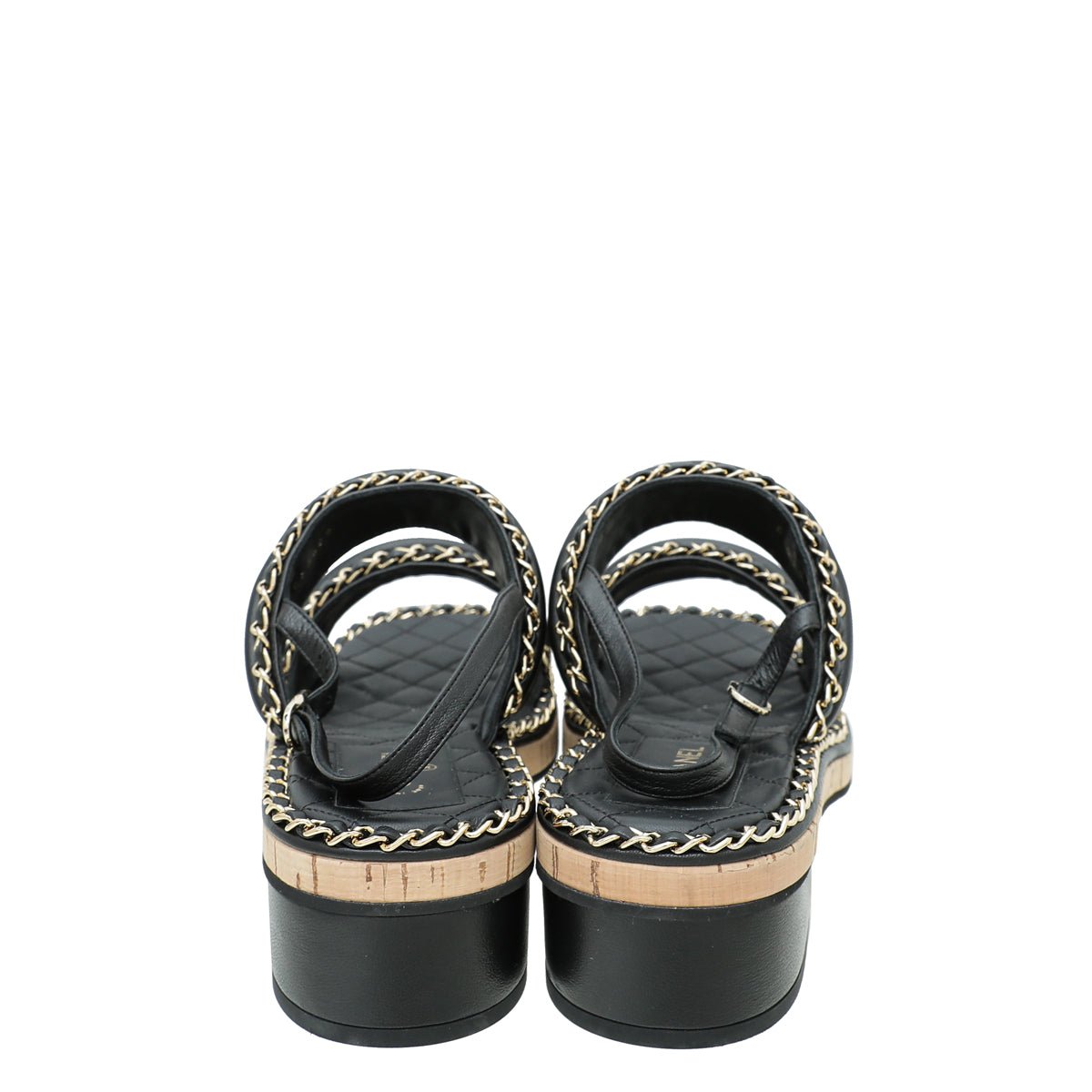 Chanel - Chanel Black CC Chain Slides Sandal 42 | The Closet