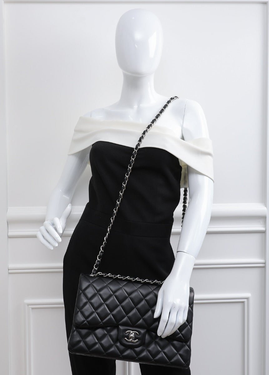 Chanel Black CC Classic Double Flap Bag – The Closet