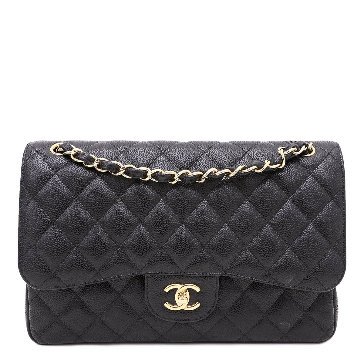 Chanel Black CC Classic Double Flap Jumbo Bag-Chanel-THE CLOSET