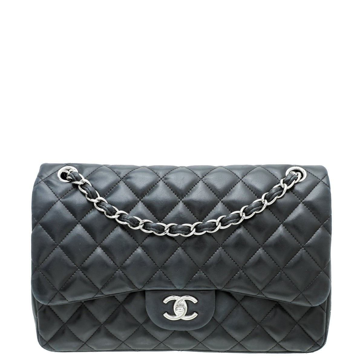 Chanel Black CC Classic Double Flap Jumbo Bag-Chanel-THE CLOSET