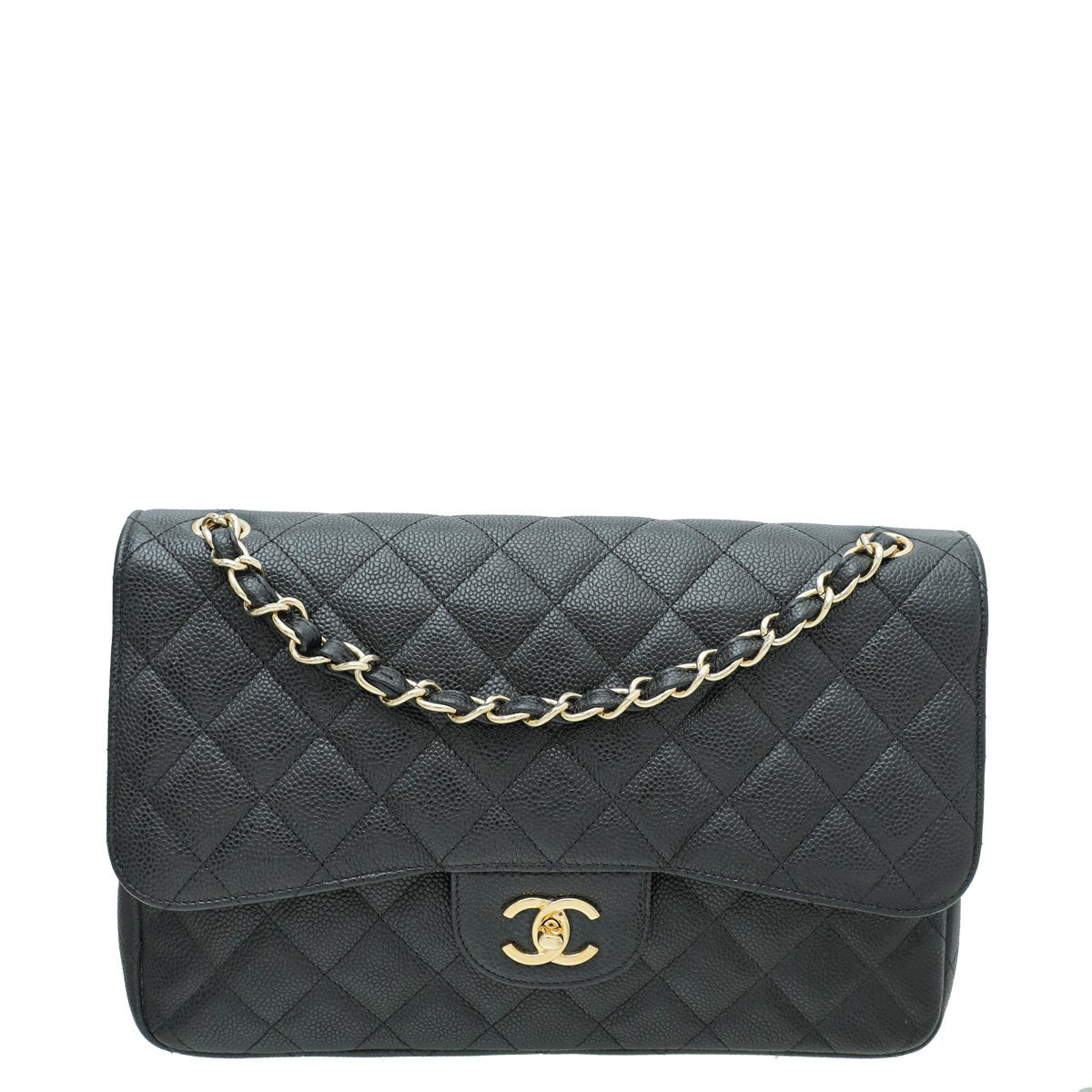 Chanel Black CC Classic Double Flap Jumbo Bag-Chanel-THE CLOSET