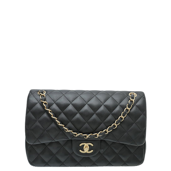 Classic Double Flap Jumbo Bag in Black Caviar with GHW