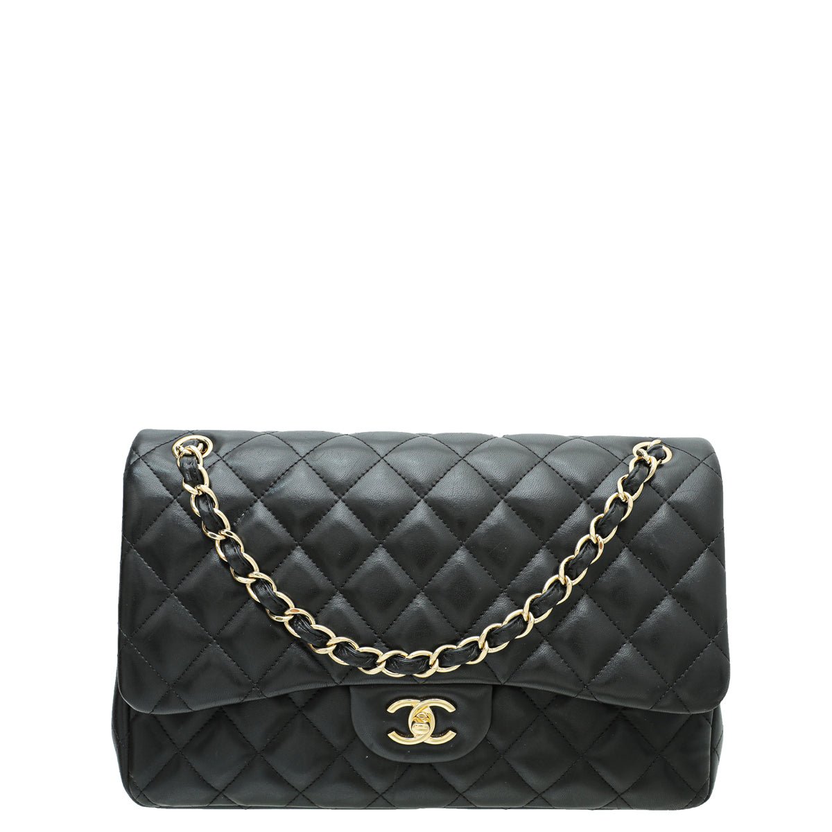 Chanel Black CC Classic Double Flap Jumbo Bag-Chanel-THE CLOSET