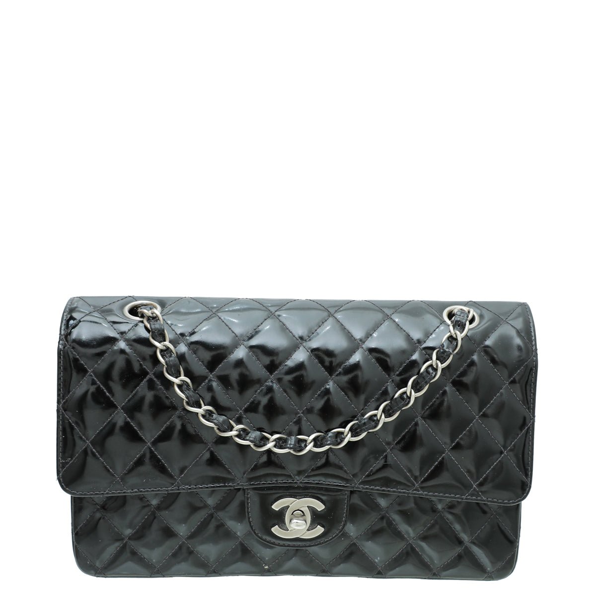 Chanel Black CC Classic Double Flap Medium Bag-Chanel-THE CLOSET
