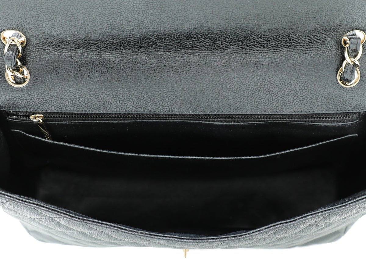 Chanel - Chanel Black CC Classic Single Flap Maxi Bag | The Closet