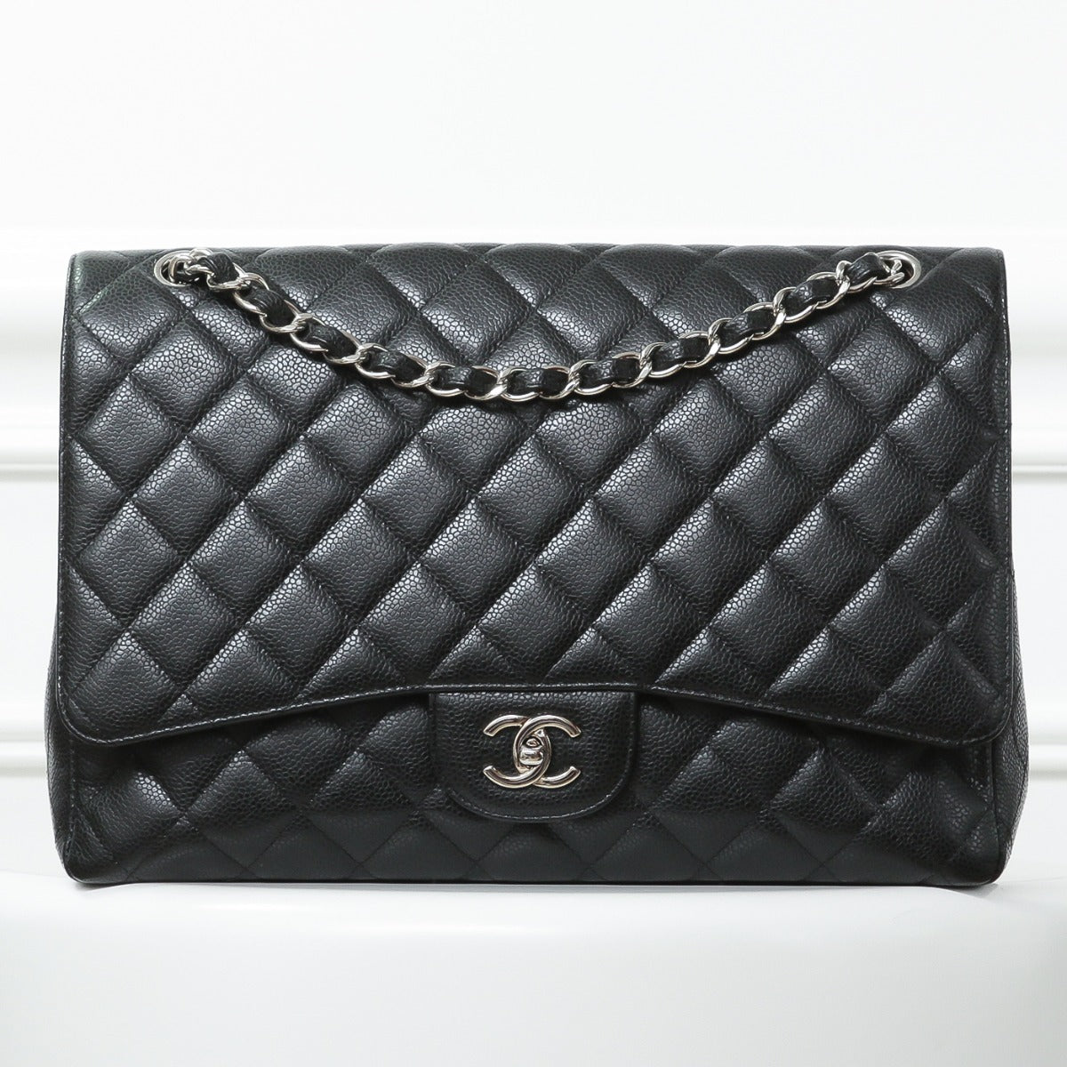 Chanel Black Maxi Single Flap Bag-Chanel-THE CLOSET