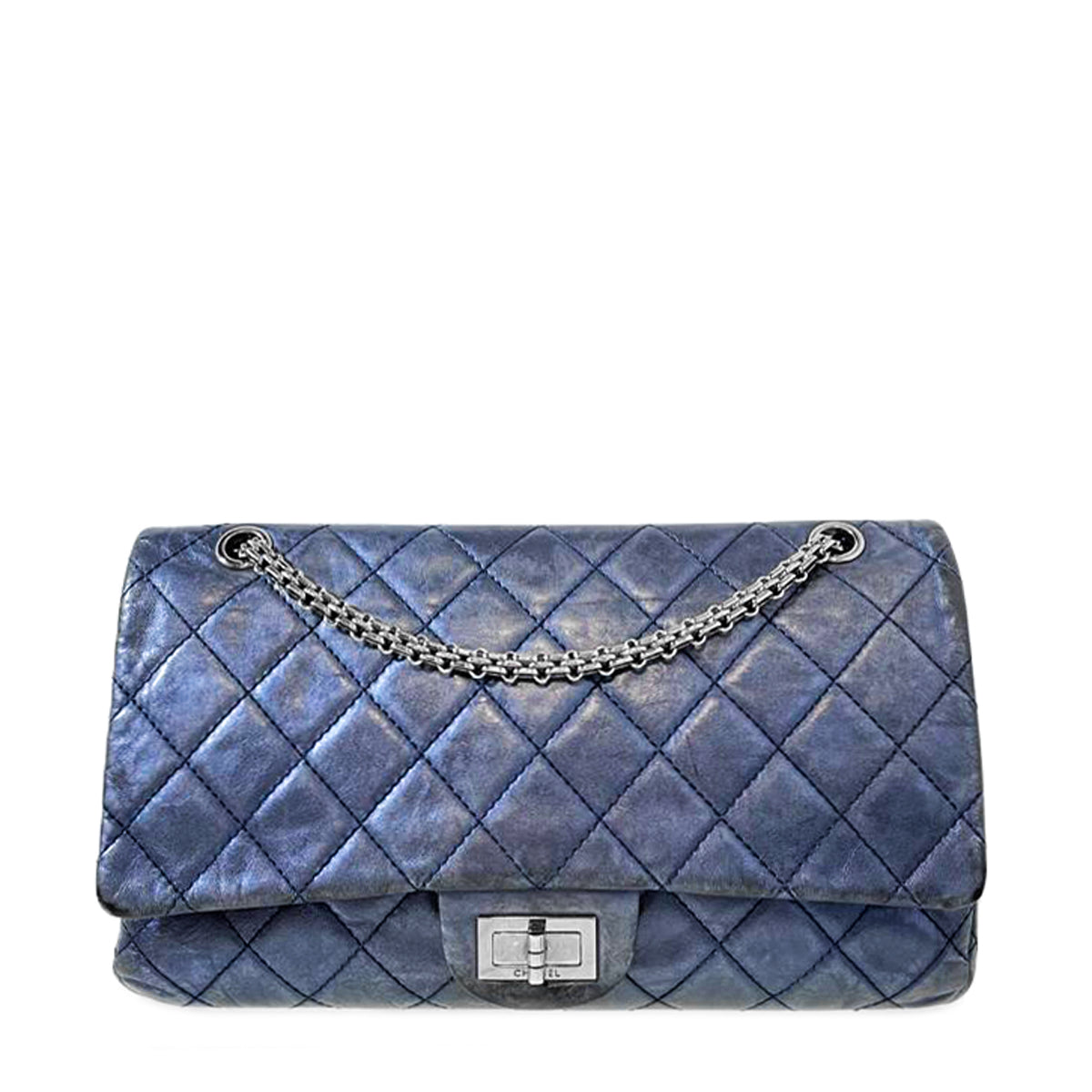 Chanel Metallic Blue 2.55 Reissue 227 Flap Bag-Chanel-THE CLOSET