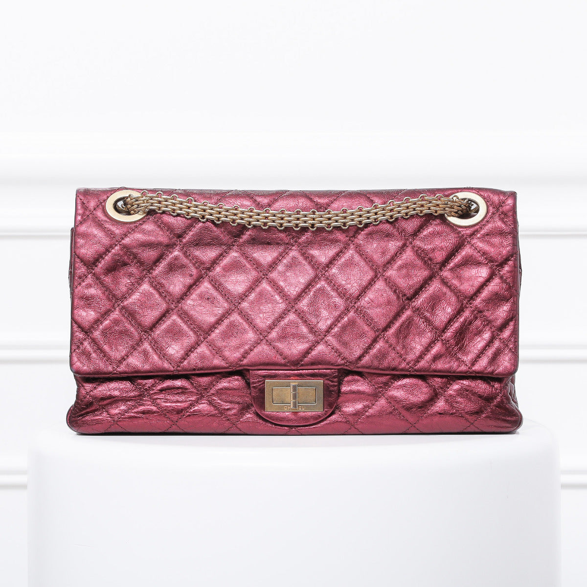 Chanel Metallic Burgundy 2.55 Reissue 228 Flap Bag-Chanel-THE CLOSET