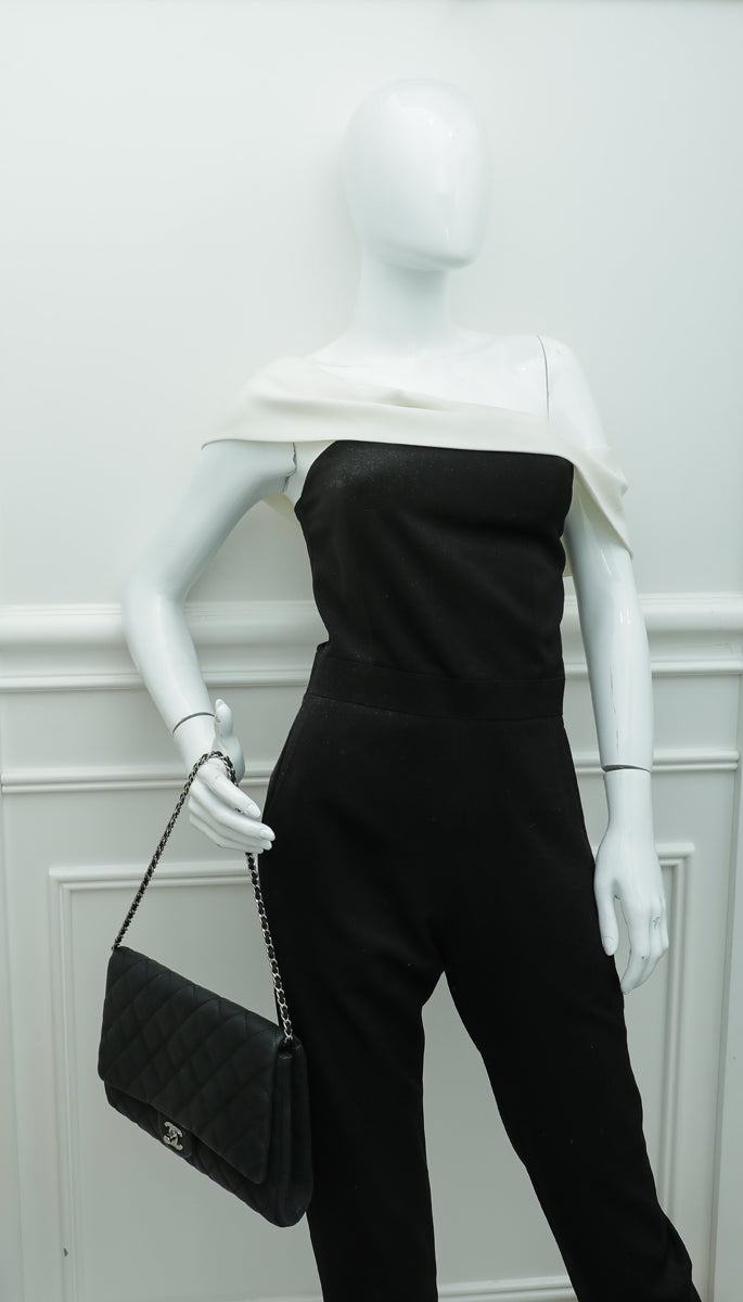 Chanel Black CC Nubuck Clutch On Chain-Chanel-THE CLOSET