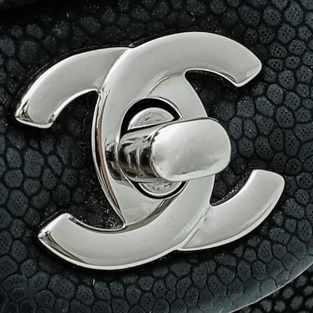 Chanel Black CC Nubuck Clutch On Chain