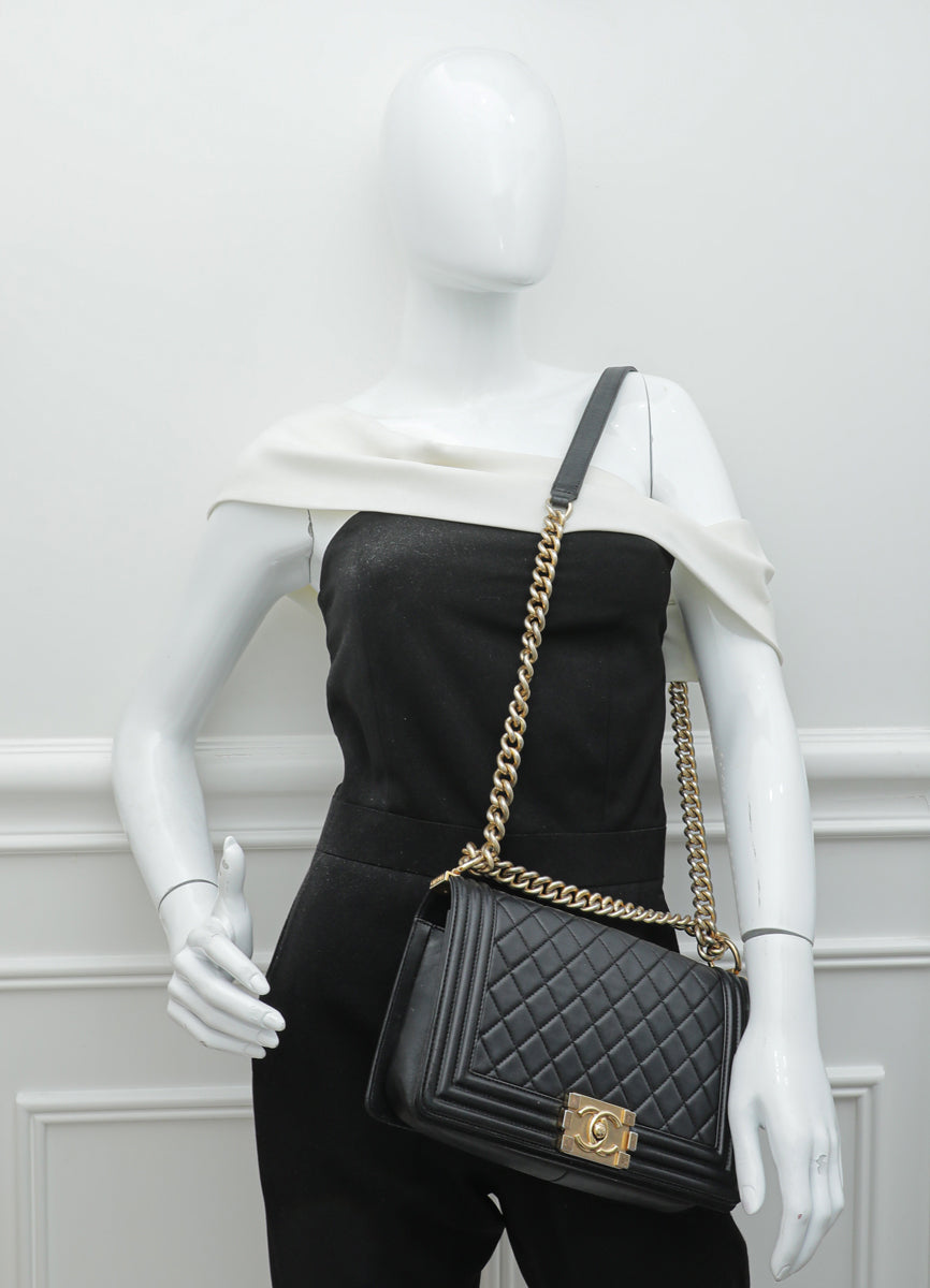 Chanel Black Le Boy Medium Flap Bag-Chanel-THE CLOSET