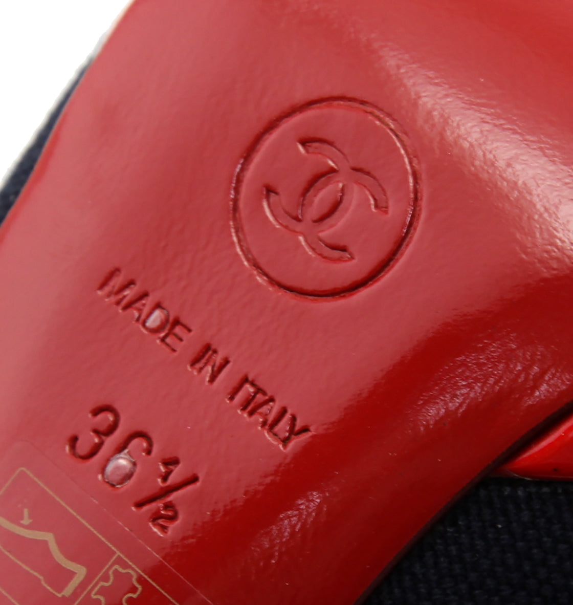Chanel Red-Blue Fabric Pumps 36.5-Chanel-THE CLOSET