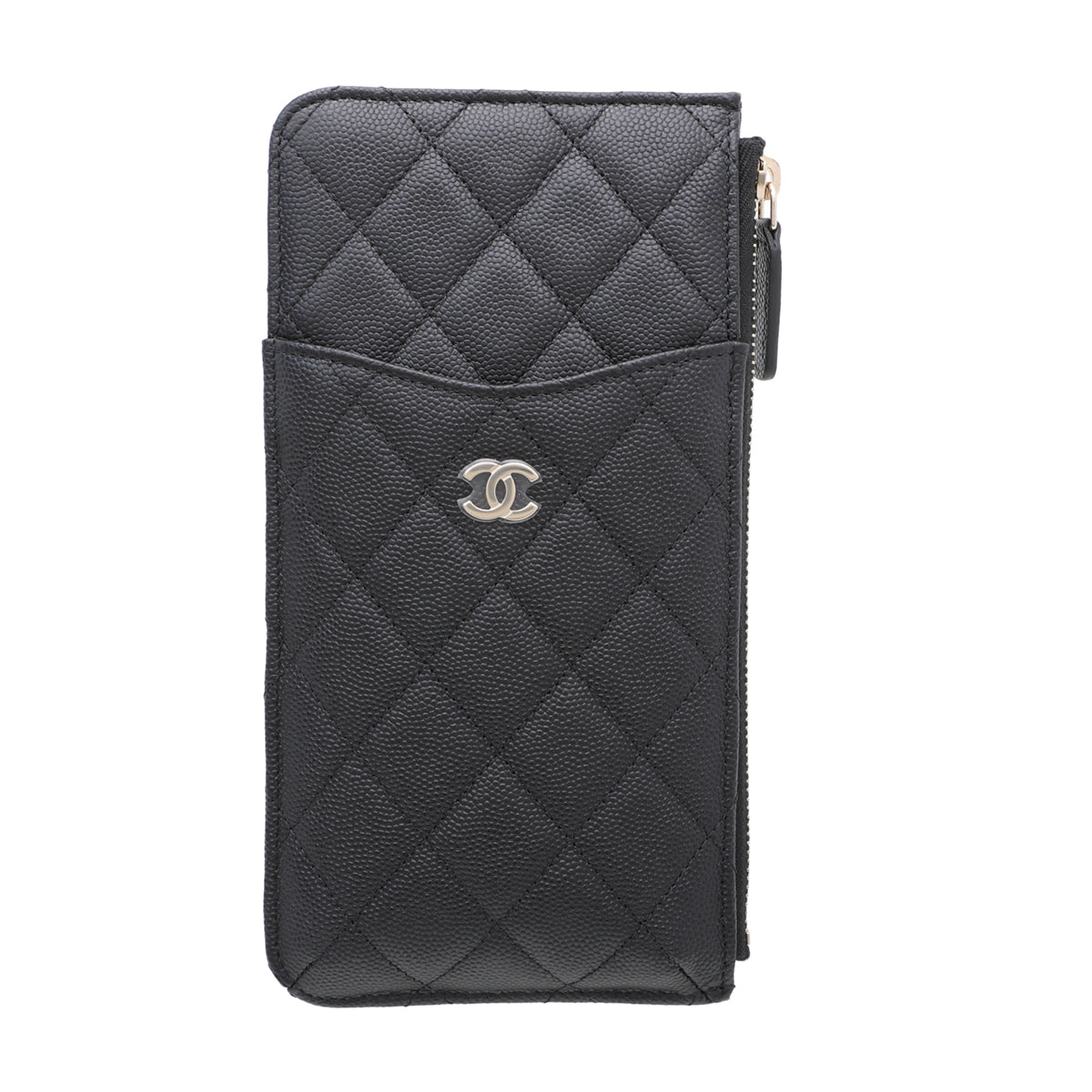 Chanel Black CC Classic Phone Flat Wallet Pouch-Chanel-THE CLOSET