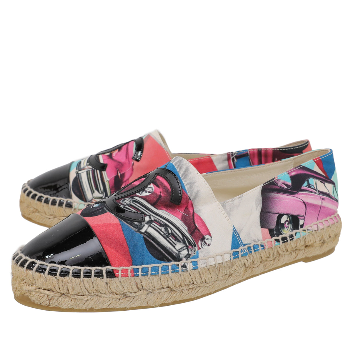 Chanel Multicolor CC Cuba Print Espadrille 39-Chanel-THE CLOSET