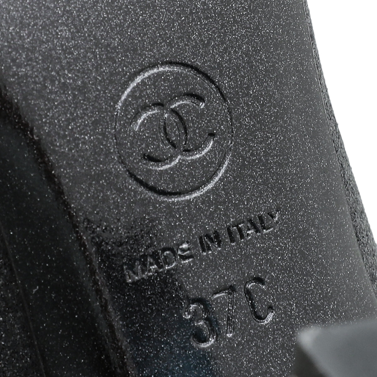 Chanel Black CC Glitter Grosgrain Cap Toe Logo Pumps 37-Chanel-THE CLOSET