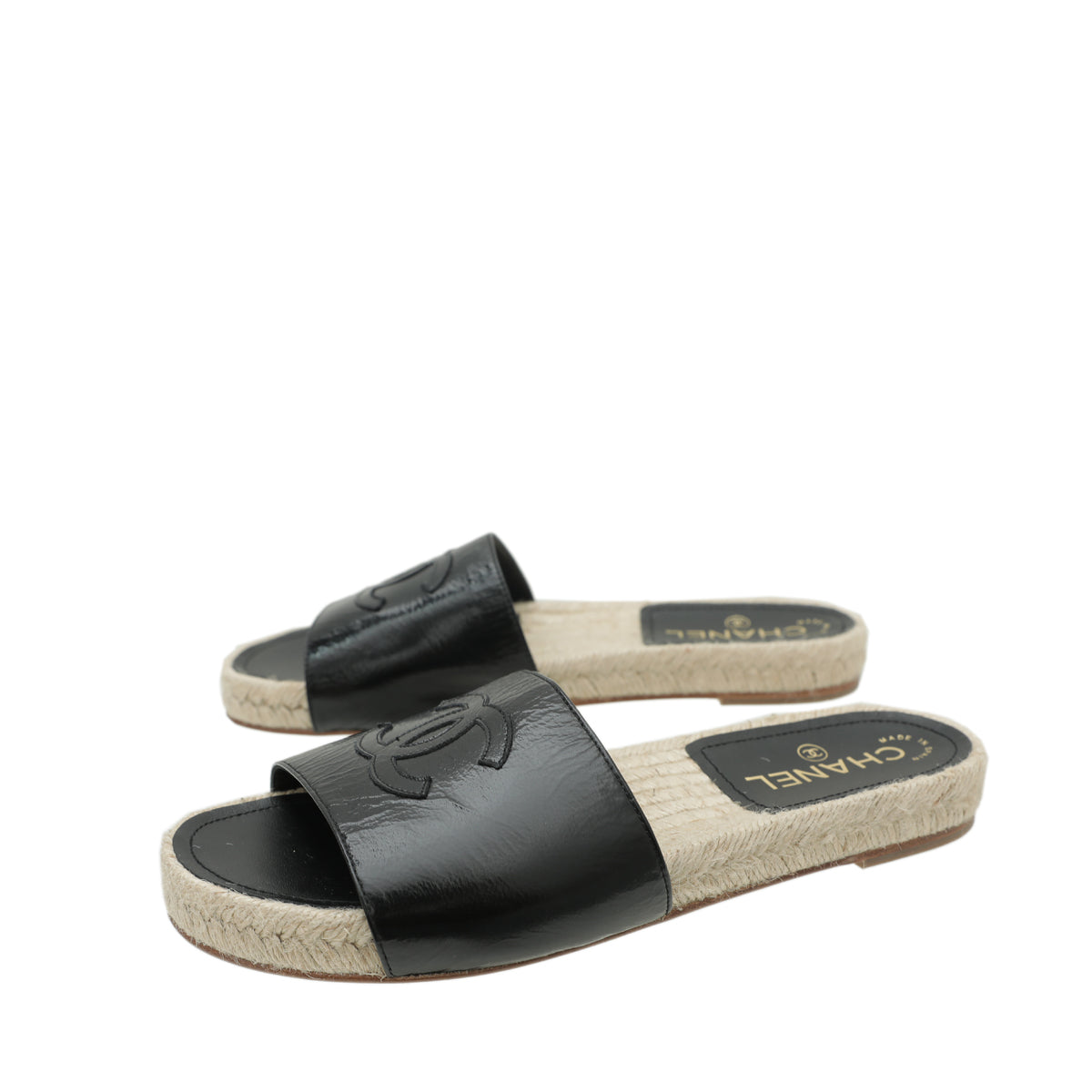 Chanel Black CC Slide Mules 38-Chanel-THE CLOSET