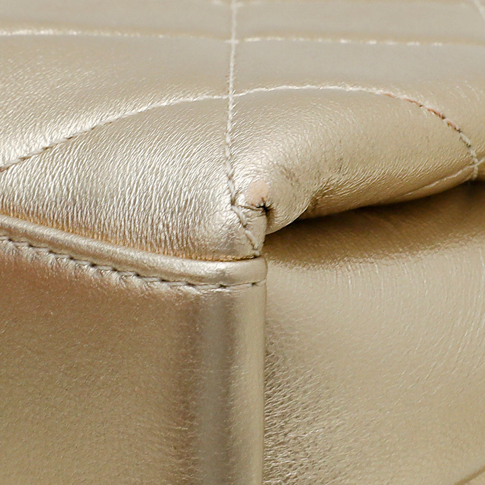 Chanel Metallic Gold Crystal Logo Multichain Top Handle Bag-Chanel-THE CLOSET