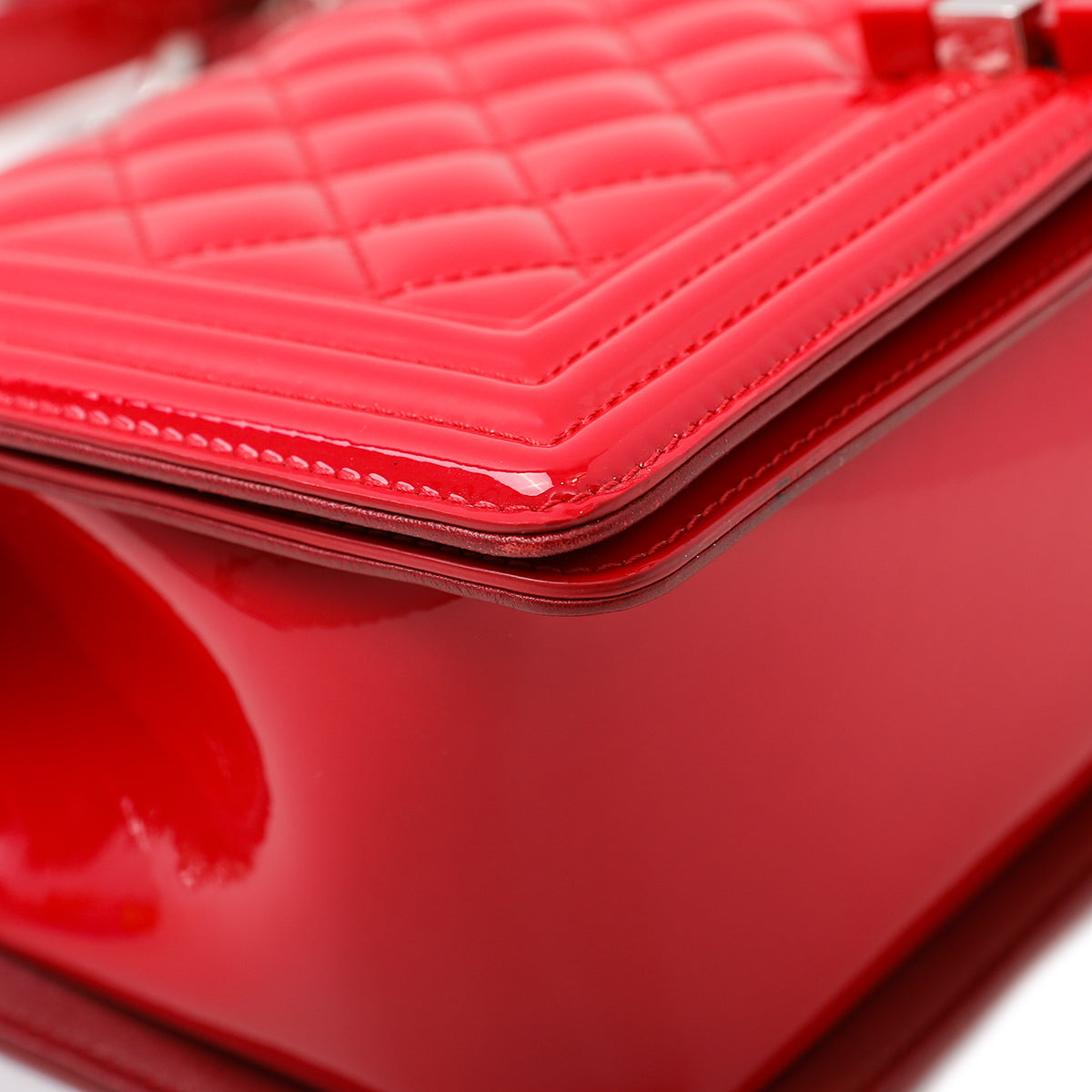 Chanel Red Boy Plexiglass Lock Bag-Chanel-THE CLOSET