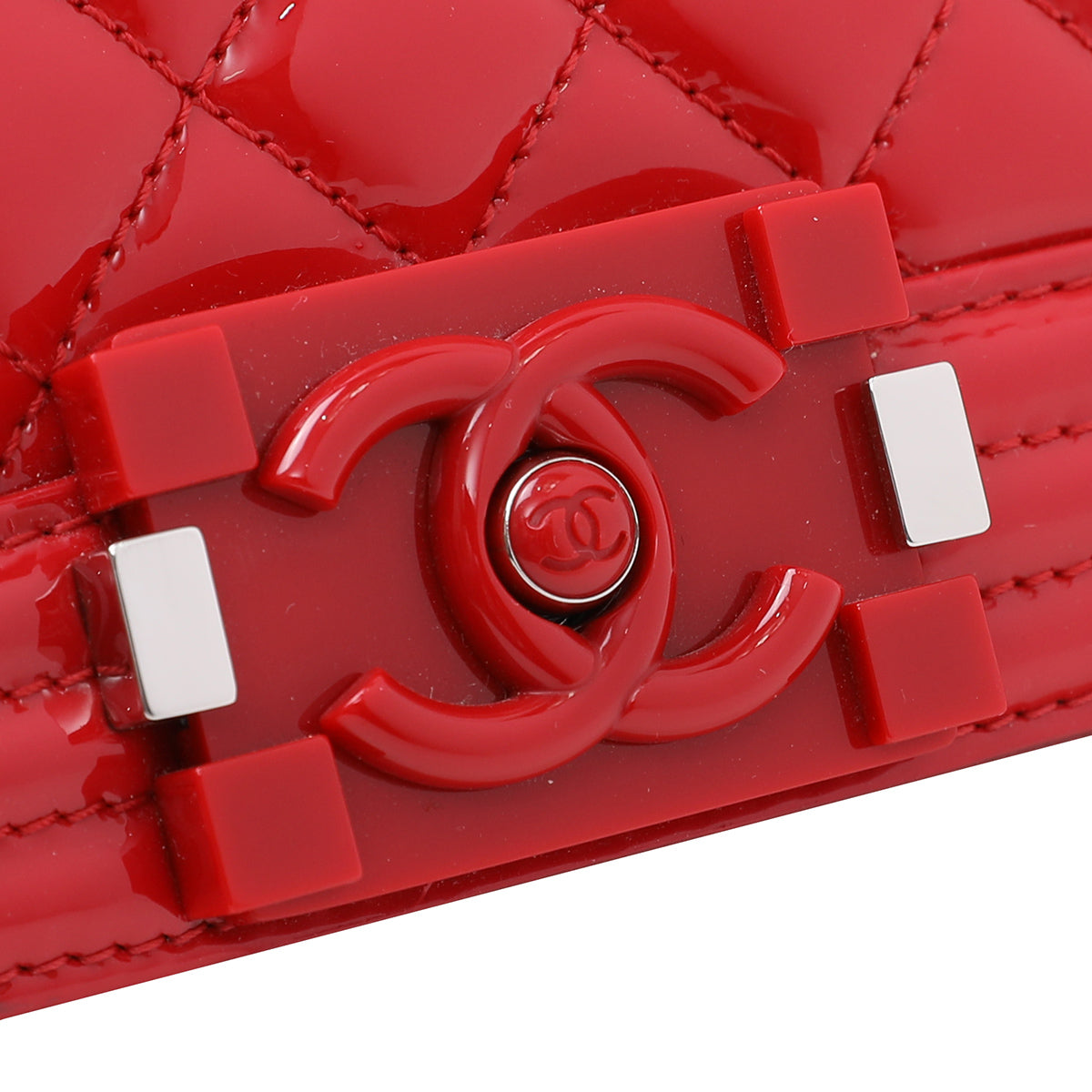 Chanel Red Boy Plexiglass Lock Bag-Chanel-THE CLOSET