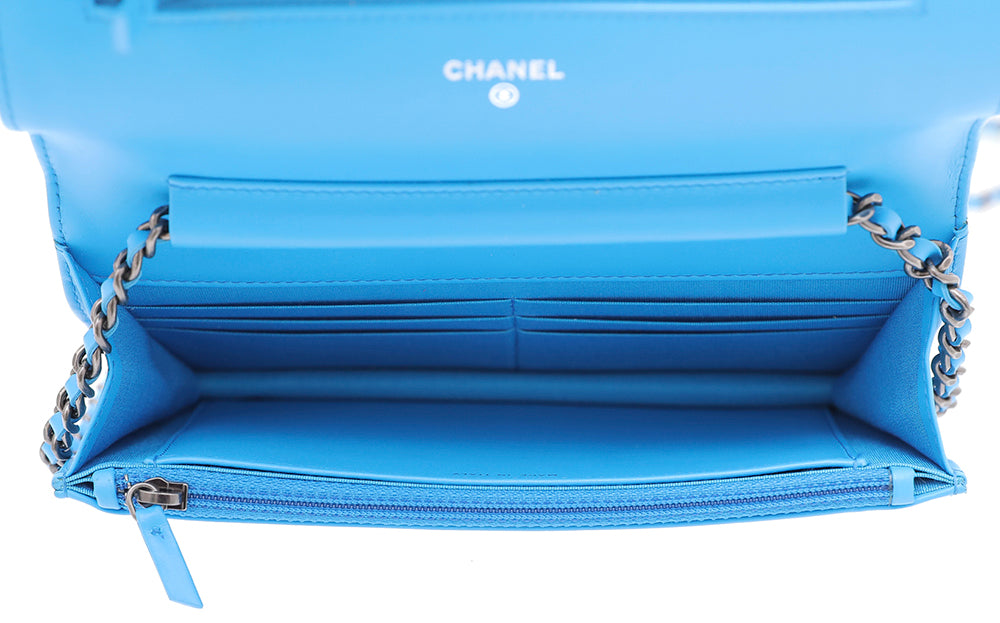 Chanel Blue Boy Wallet on Chain Small-Chanel-THE CLOSET