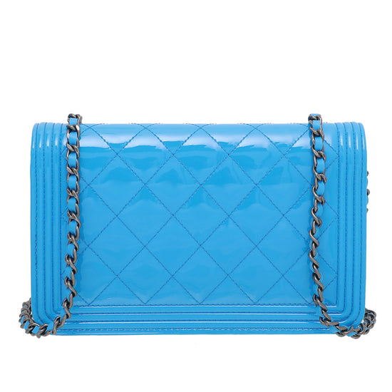 Chanel Blue Boy Wallet on Chain Small