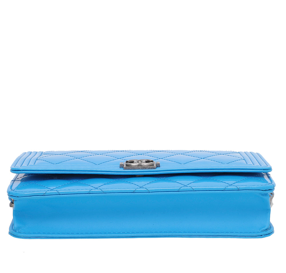 Chanel Blue Boy Wallet on Chain Small-Chanel-THE CLOSET