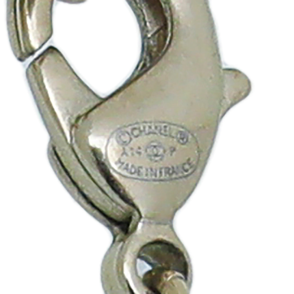 Chanel Blue Camellia Enamel Crystal Necklace-Chanel-THE CLOSET