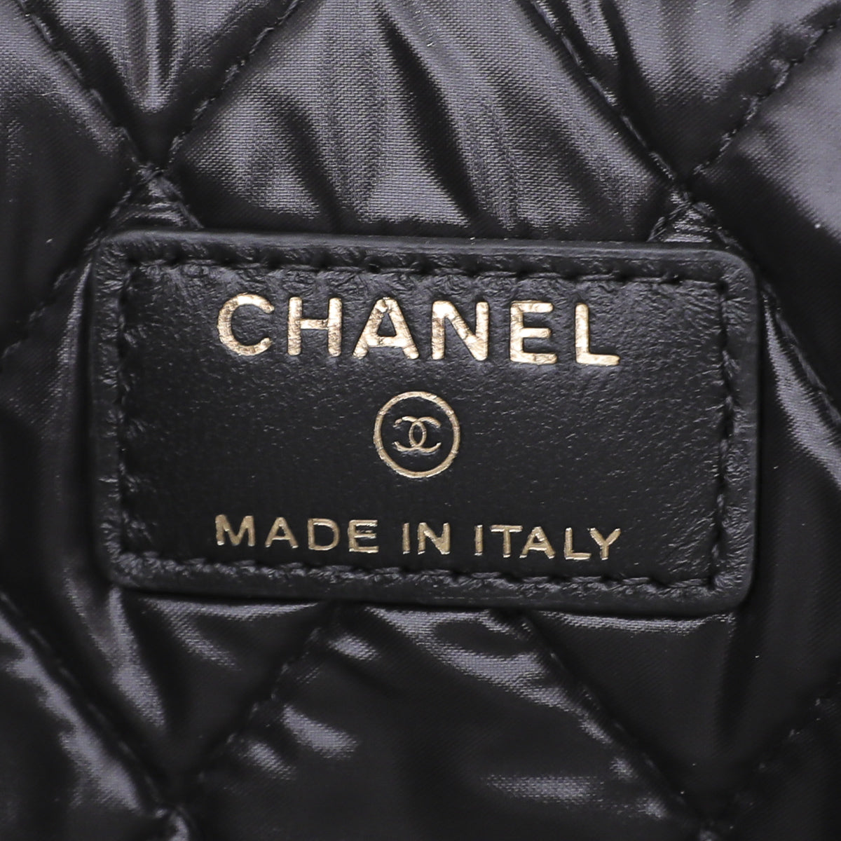 Chanel Black Gold Camellia O Case Clutch-Chanel-THE CLOSET