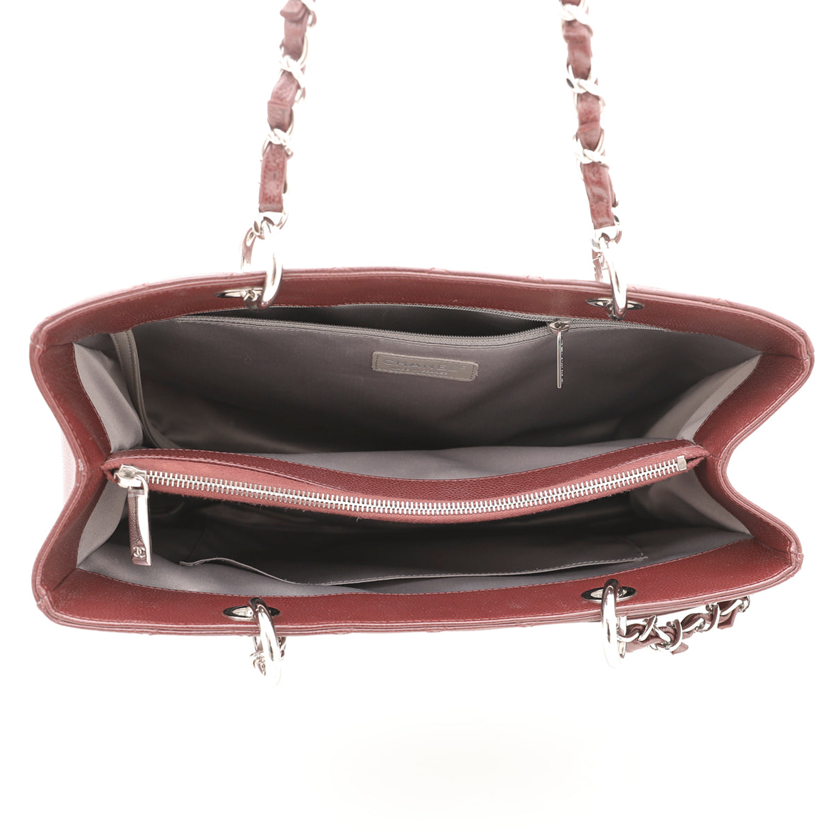 Chanel Brownish Maroon GST Medium Tote Bag-Chanel-THE CLOSET