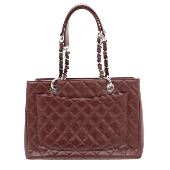 Chanel Brownish Maroon GST Medium Tote Bag