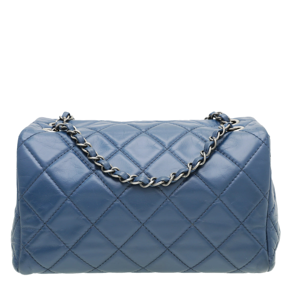 Chanel Blue CC Accordion Aged Flap Bag-Chanel-THE CLOSET