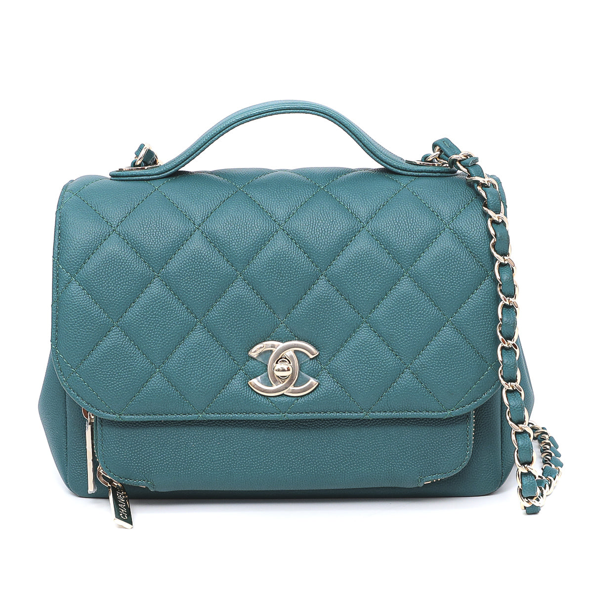 Chanel Blue Green CC Affinity Bag Medium-Chanel-THE CLOSET