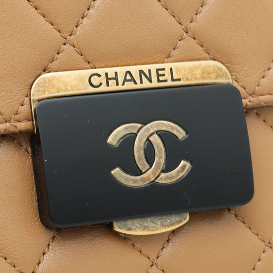 Chanel Camel CC Beauty Lock Flap Bag