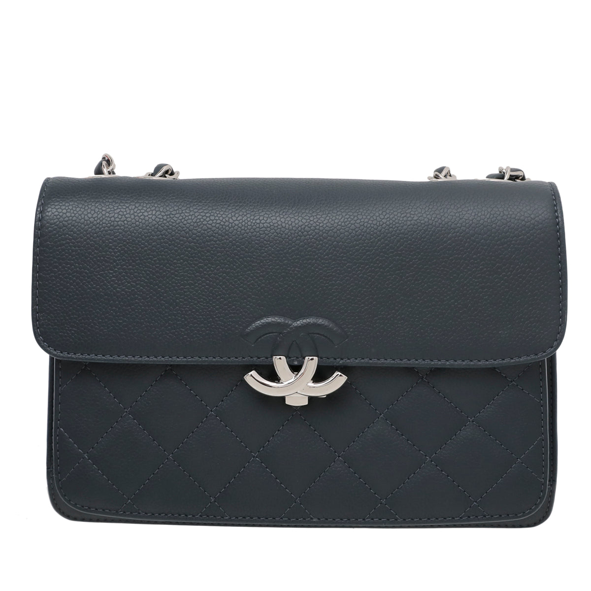 Chanel Navy Blue CC Box Flap Bag-Chanel-THE CLOSET