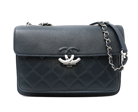Chanel Stone Blue CC Box Flap Bag