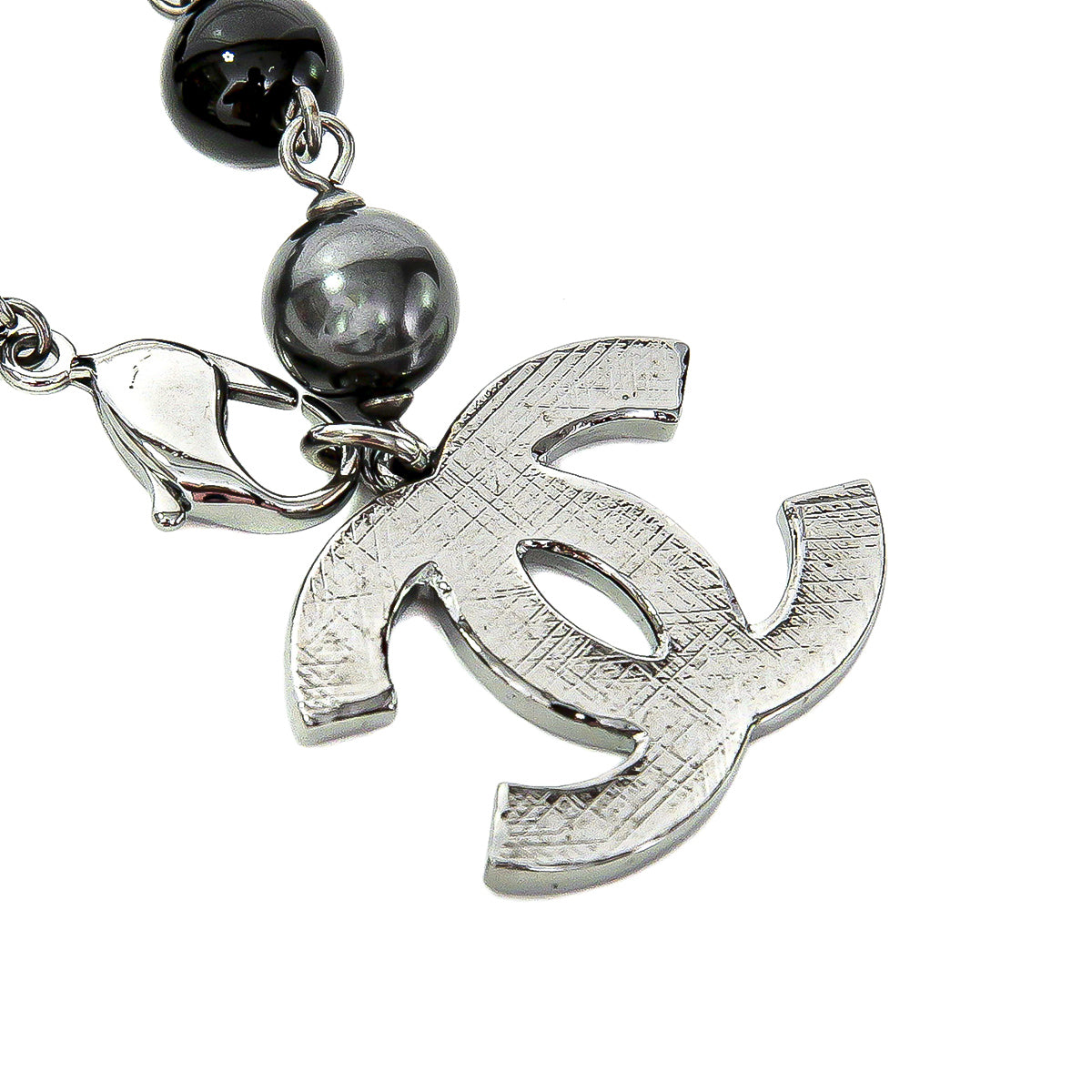 Chanel Black CC Faux Pearl Bracelet-Chanel-THE CLOSET