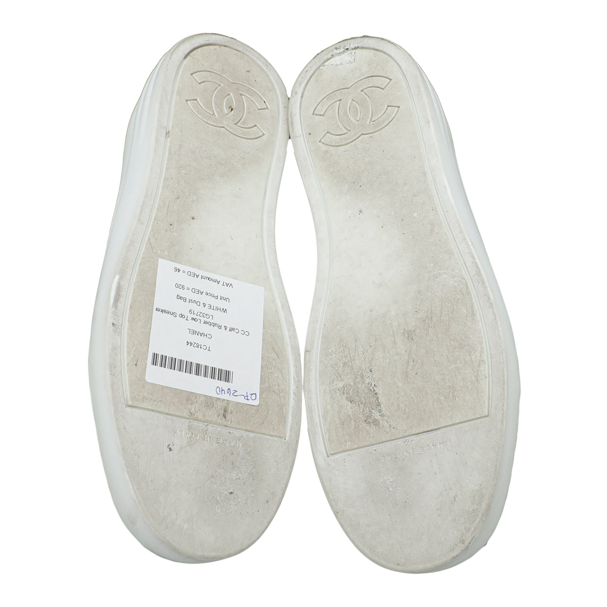 Chanel White CC Low Top Sneaker 36-Chanel-THE CLOSET