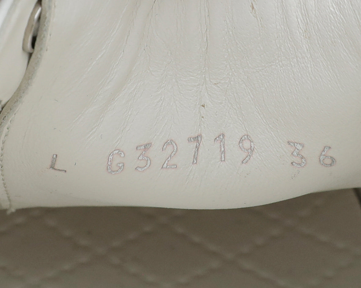 Chanel White CC Low Top Sneaker 36-Chanel-THE CLOSET