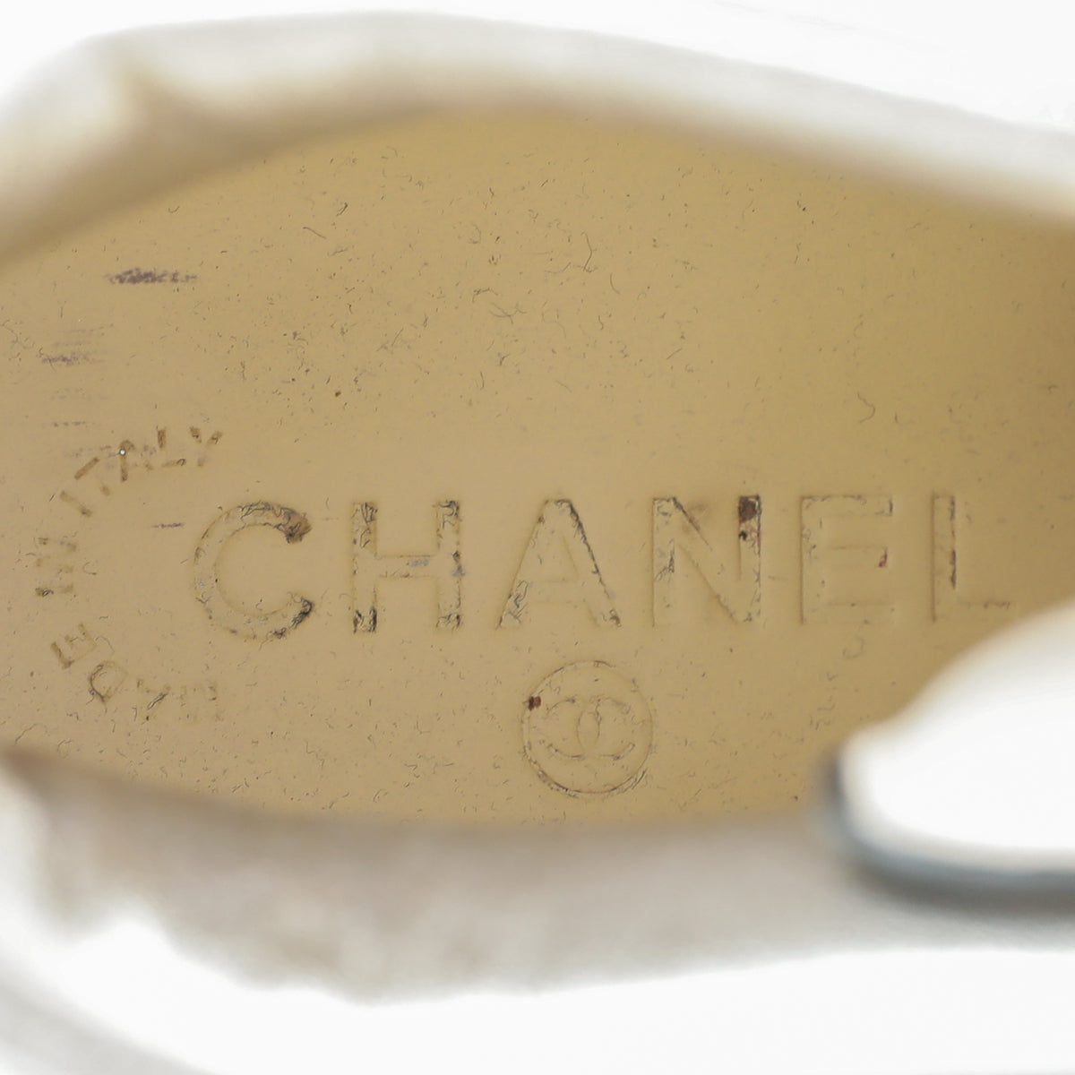 Chanel Champagne CC Camellia Flowers Metallic Pearl Sneaker 37