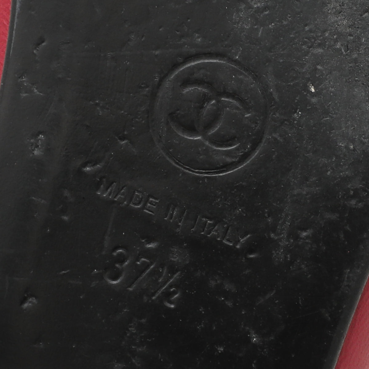 Chanel Red CC Cap Toe Bow Flat Ballerina 37.5-Chanel-THE CLOSET