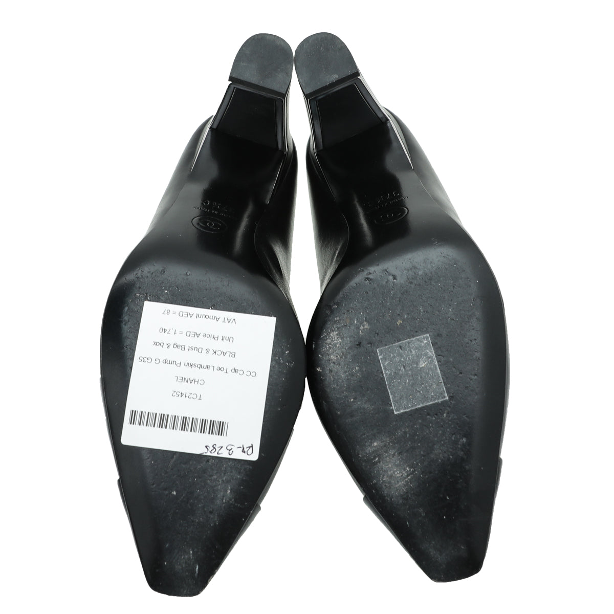 Chanel Black CC Cap Toe Pump 37.5-Chanel-THE CLOSET