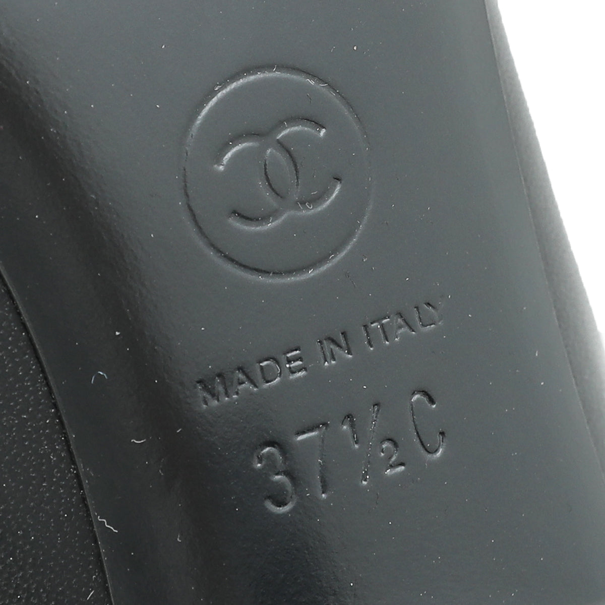 Chanel Black CC Cap Toe Pump 37.5-Chanel-THE CLOSET