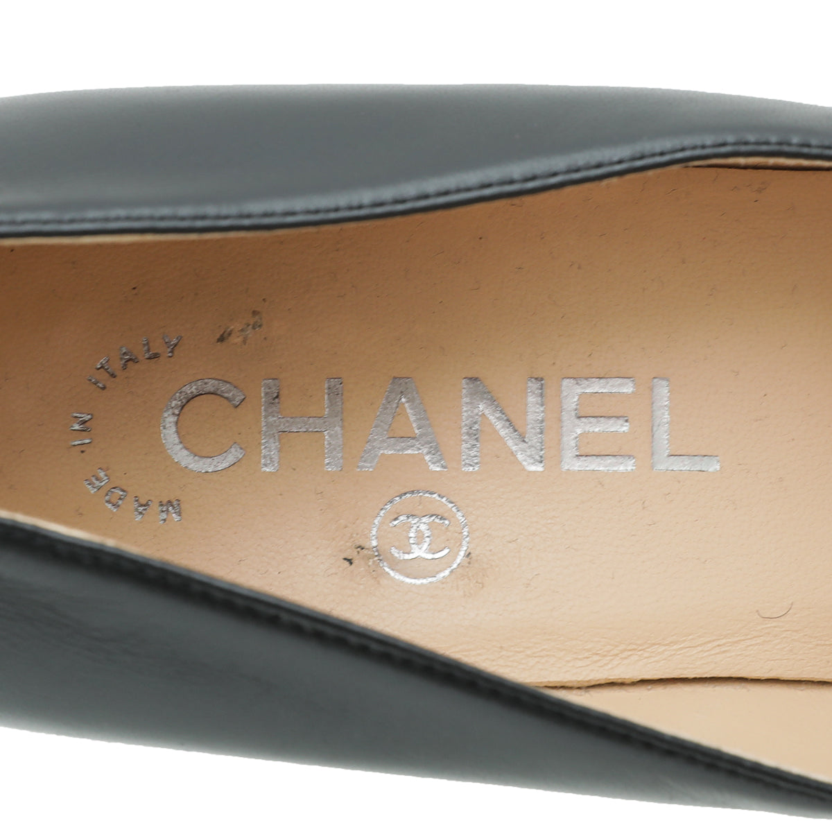 Chanel Black CC Cap Toe Pump 37.5-Chanel-THE CLOSET