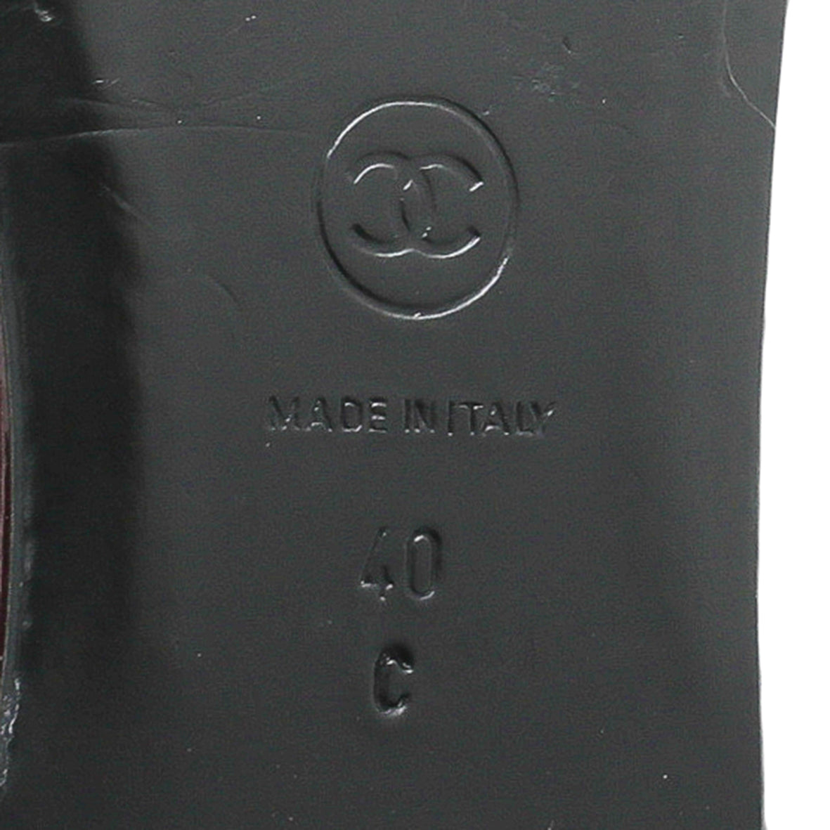 Chanel Burgundy CC Cap Toe Flat Ballerina 40-Chanel-THE CLOSET