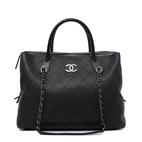 Chanel Black CC Chain Tote Bag
