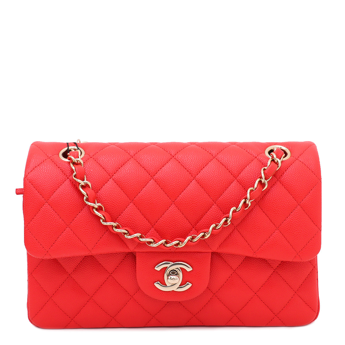 Chanel Red CC Classic Double Flap Small Bag – THE CLOSET