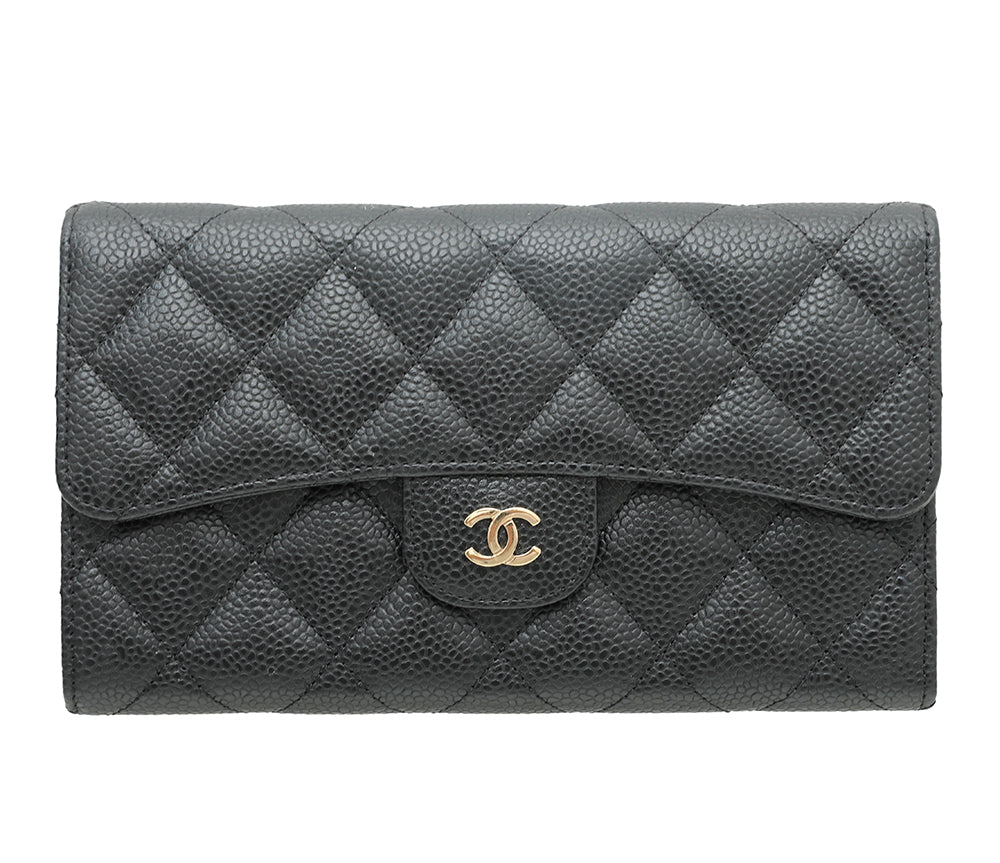Chanel CC caviar classic flap wallet black-Chanel-THE CLOSET