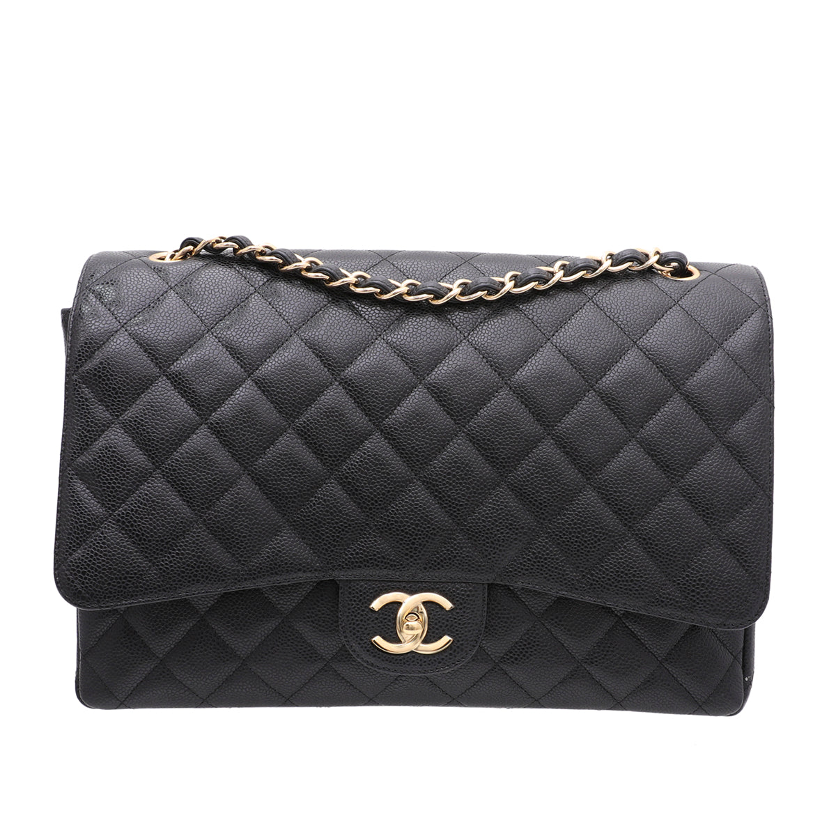 Chanel Black CC Double Flap Maxi Bag-Chanel-THE CLOSET
