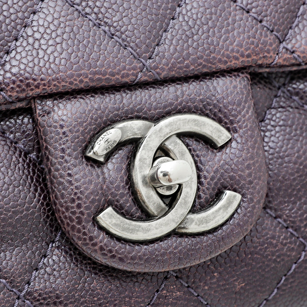Chanel Violet CC Easy Flap Jumbo Bag